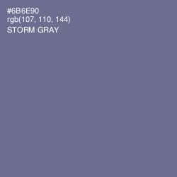 #6B6E90 - Storm Gray Color Image